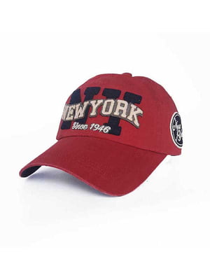 Кепка красная с принтом “New York” | 6529898