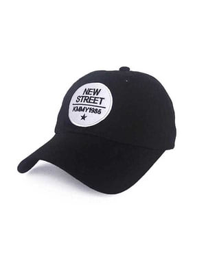 Кепка черная с принтом “New Street” | 6529901