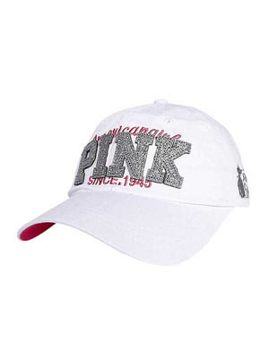 Стильна біла кепка для дівчинки Pink | 6529904