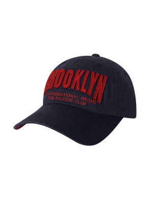 Стильная синяя кепка с принтом “Brooklyn” | 6530606