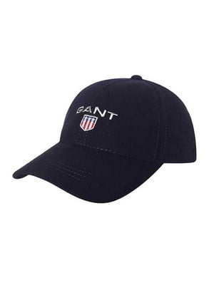Брендова синя кепка з принтом "Gant" | 6530638