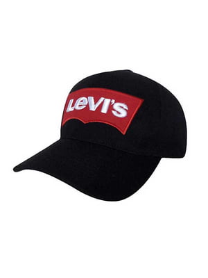 Стильна чорна кепка з логотипом | 6530788