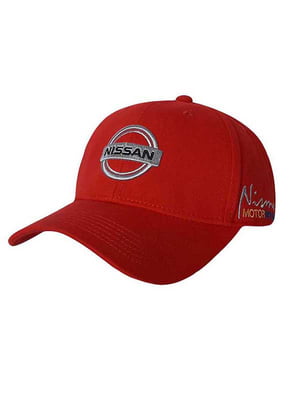 Червона кепка з логотипом авто "Nissan" | 6530796