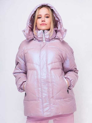 Куртка с синтетическим утеплителем розовая | 6531319
