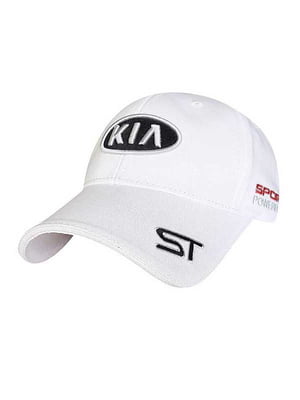 Бейсболка белая с логотипом авто “Kia” | 6531326