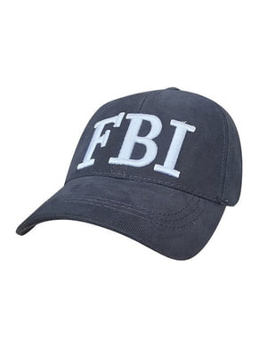 Сіра кепка з декором "FBI" | 6531499