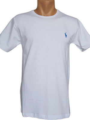 Біла однотонна футболка | 6531544