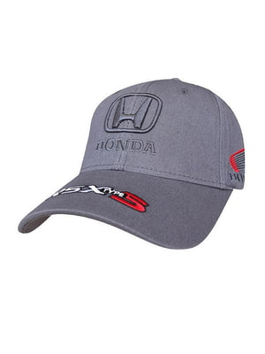 Бейсболка серая с логотипом авто “Хонда” | 6531615