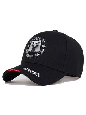 Кепка черная с логотипом Swat | 6531857