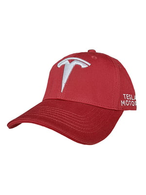 Кепка червона з логотипом Tesla | 6531939