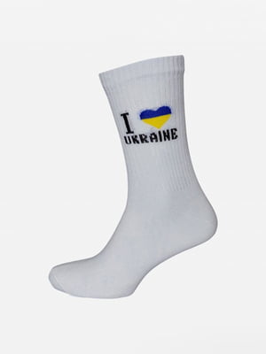 Шкарпетки I love Ukraine білі | 6517233