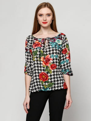 Блуза комбинированной расцветки | 3240368