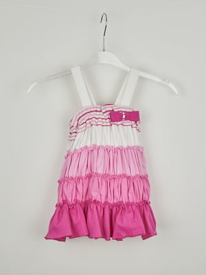 Сукня рожево-біла в смужку | 6535037