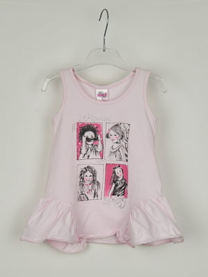Сукня рожеве з принтом | 6535040