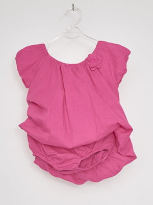 Сукня рожевого кольору з декоративною квіткою | 6535357