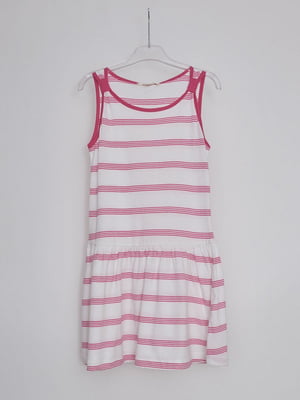 Сукня біло-рожева в смужку | 6536477