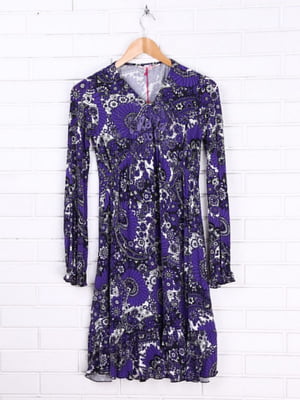 Платье фиолетовое с принтом | 6536831