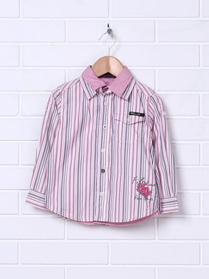 Сорочка рожевого кольору в смужку | 6537598