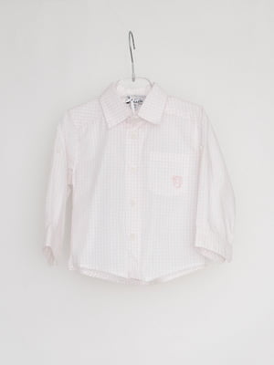Сорочка біло-рожевого кольору в смужку | 6538487