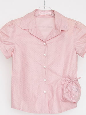 Блуза розовая с карманом | 6538680
