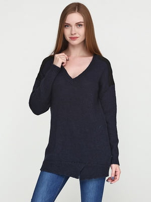 Пуловер темно-синього кольору | 6538784