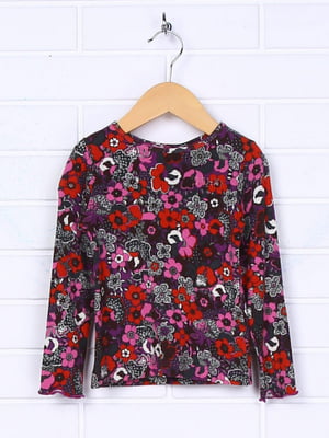 Блуза фіолетова з квітковим принтом | 6539501