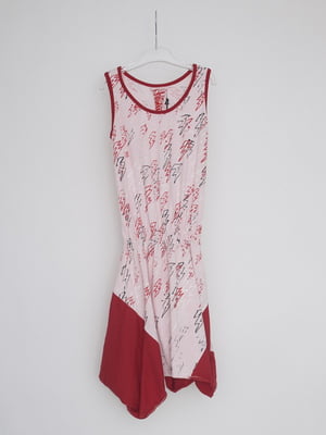Платье розовое с принтом | 6539750