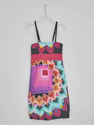 Сукня різнокольорова з принтом | 6540461
