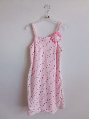 Платье розовое с принтом | 6541518