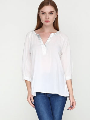 Блуза бавовняна молочного кольору | 6541542