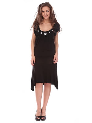 Сукня чорного кольору із декором | 6541797