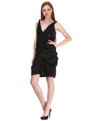 Сукня чорного кольору з об’ємними складками | 6541846