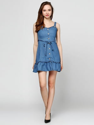 Джинсова сукня блакитного кольору | 6542021