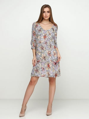 Сукня фіолетова в квітковий принт | 6542251