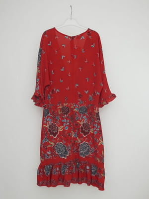 Платье красное с принтом | 6542511