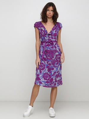 Платье фиолетовое с принтом | 6543101