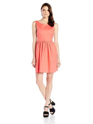 Сукня-міні коралового кольору | 6543125