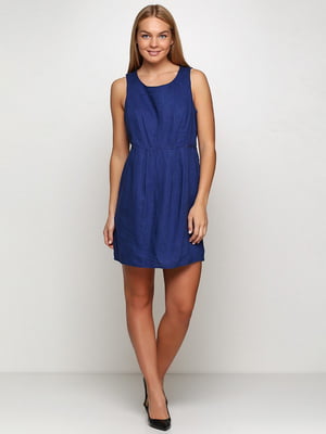 Льняна сукня синього кольору | 6543801