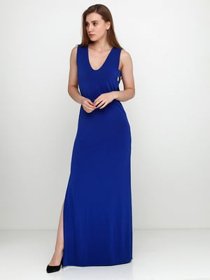 Сукня-максі синього кольору | 6544252