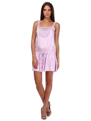 Сукня світло-фіолетового кольору з принтом | 6544329