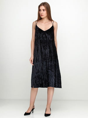Сукня-міді чорного кольору | 6544825