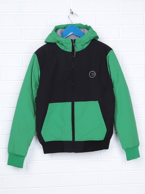 Куртка чорно-зелена | 6545562