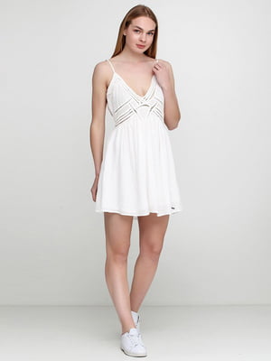 Сукня-міні молочного кольору | 6545731