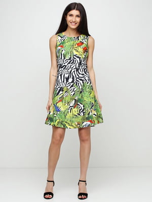 Сукня різнокольорова з принтом | 6545789