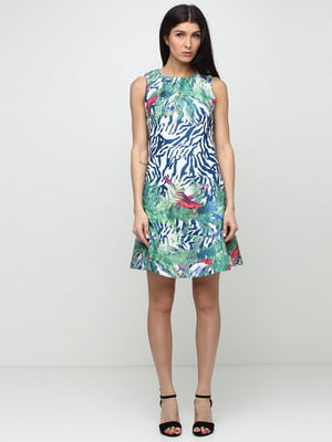 Сукня різнокольорова з принтом | 6545790