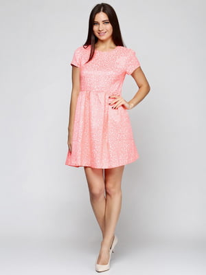 Сукня рожева з принтом | 6545979