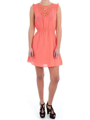 Сукня-міні коралового кольору | 6546412