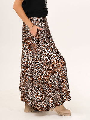 Длинная широкая юбка в леопардовый принт | 6547738