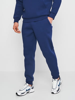 Сині спортивні утеплені штани на манжеті | 6547769