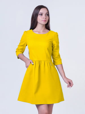 Сукня А-силуету жовта | 6383723